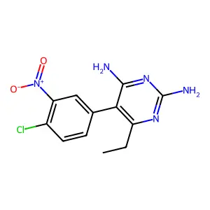 2,4-Diamino-5-(3-amino-4-chloro-5-nitrophenyl)-6-ethylpyrimidine structure
