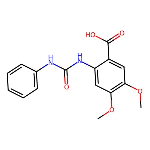 2-[[Anilino(oxo)methyl]amino]-4,5-dimethoxybenzoic acid structure