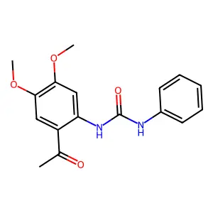 N-(2-acetyl-4,5-dimethoxyphenyl)-N'-phenylurea structure