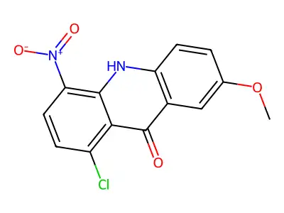 1-chloro-7-methoxy-4-nitro-10H-acridin-9-one structure