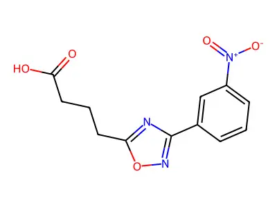 4-[3-(3-Nitrophenyl)-1,2,4-oxadiazol-5-yl]butanoic acid structure