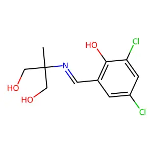 2-[(3,5-Dichloro-2-hydroxybenzylidene)amino]-2-methylpropane-1,3-diol structure