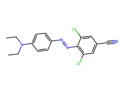 3,5-Dichloro-4-{[4-(diethylamino)phenyl]diazenyl}benzonitrile structure