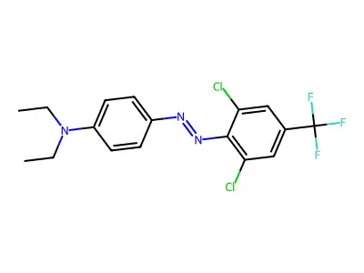 4-{[2,6-Dichloro-4-(trifluoromethyl)phenyl]diazenyl}-N,N-diethylaniline structure