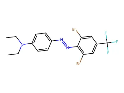 4-{[2,6-Dibromo-4-(trifluoromethyl)phenyl]diazenyl}-N,N-diethylaniline structure
