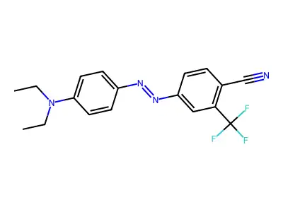 Benzonitrile, 4-[2-[4-(diethylamino)phenyl]diazenyl]-2-(trifluoromethyl)- structure