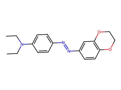 Benzenamine, 4-[2-(2,3-dihydro-1,4-benzodioxin-6-yl)diazenyl]-N,N-diethyl- structure