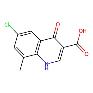 6-Chloro-4-hydroxy-8-methylquinoline-3-carboxylic acid structure