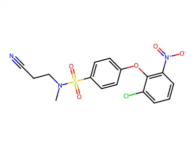 4-(2-Chloro-6-nitrophenoxy)-N-(2-cyanoethyl)-N-methylbenzenesulfonamide structure
