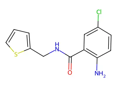 2-amino-5-chloro-N-(thiophen-2-ylmethyl)benzamide structure