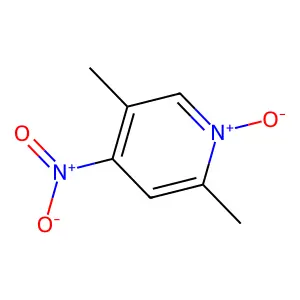 2,5-二甲基-4-硝基吡啶1-氧化物 structure