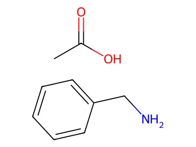 Phenylmethanaminium acetate structure