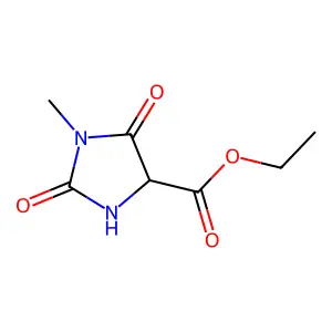 Ethyl 1-methyl-2,5-dioxoimidazolidine-4-carboxylate structure
