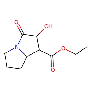 ethyl 2-hydroxy-3-oxohexahydro-1H-pyrrolizine-1-carboxylate structure
