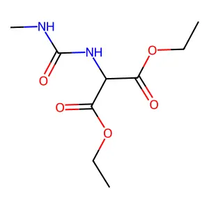 Diethyl 2-(methylcarbamoylamino)propanedioate structure