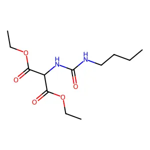 Diethyl 2-(butylcarbamoylamino)propanedioate structure