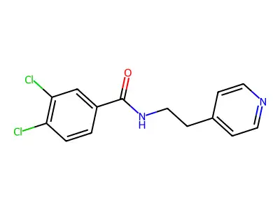 3,4-dichloro-N-(2-pyridin-4-ylethyl)benzamide structure