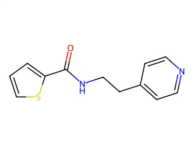 N-(2-pyridin-4-ylethyl)thiophene-2-carboxamide structure