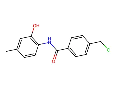 4-(chloromethyl)-N-(2-hydroxy-4-methylphenyl)benzamide structure