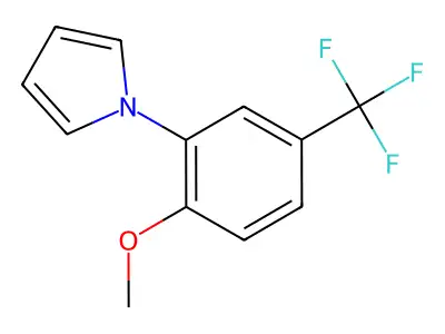 1-[2-methoxy-5-(trifluoromethyl)phenyl]-1H-pyrrole structure