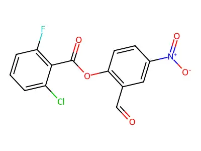 2-Formyl-4-nitrophenyl 2-chloro-6-fluorobenzoate structure