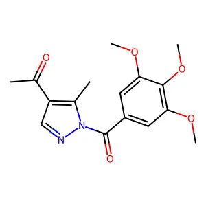1-[5-Methyl-1-(3,4,5-trimethoxybenzoyl)-1H-pyrazol-4-yl]ethanone structure