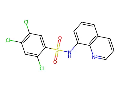2,4,5-trichloro-N-quinolin-8-ylbenzenesulfonamide structure