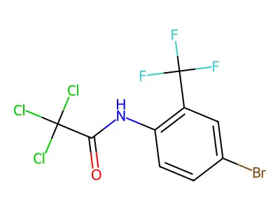 N-[4-bromo-2-(trifluoromethyl)phenyl]-2,2,2-trichloroacetamide structure