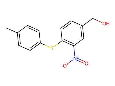 {4-[(4-Methylphenyl)sulfanyl]-3-nitrophenyl}methanol structure