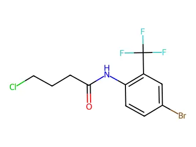 N1-[4-bromo-2-(trifluoromethyl)phenyl]-4-chlorobutanamide structure