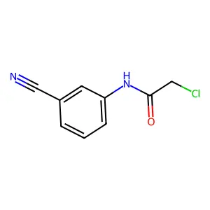 2-chloro-N-(3-cyanophenyl)acetamide structure