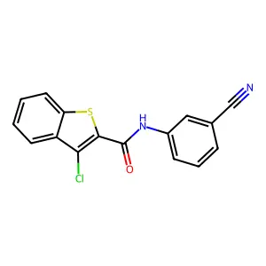 3-chloro-N-(3-cyanophenyl)-1-benzothiophene-2-carboxamide structure