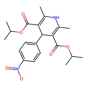 Dipropan-2-yl 2,6-dimethyl-4-(4-nitrophenyl)-1,4-dihydropyridine-3,5-dicarboxylate structure