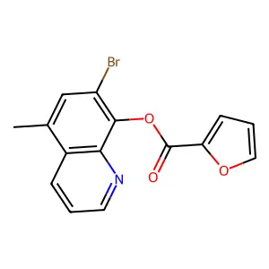 7-Bromo-5-methyl-8-quinolyl furoate structure