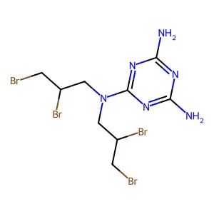 N,N-双(2,3-二溴丙基)-1,3,5-三嗪-2,4,6-三胺 structure