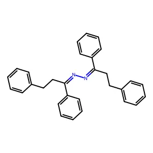 Bis(1,3-diphenylpropylidene)hydrazine structure