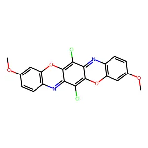 6,13-Dichloro-3,10-dimethoxy-[1,4]benzoxazino[2,3-b]phenoxazine structure