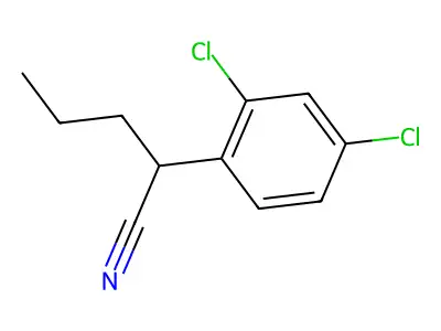 (2R)-2-(2,4-dichlorophenyl)pentanenitrile structure