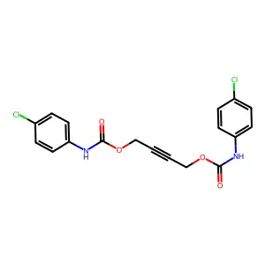 2-丁炔-1,4-二醇双(4-氯苯基氨基甲酸酯) structure