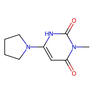 3-methyl-6-pyrrolidin-1-yl-1H-pyrimidine-2,4-dione structure