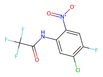 N1-(5-chloro-4-fluoro-2-nitrophenyl)-2,2,2-trifluoroacetamide structure