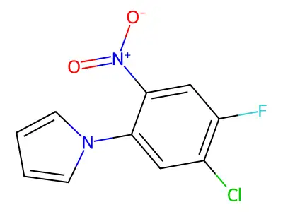 1-(5-chloro-4-fluoro-2-nitrophenyl)-1H-pyrrole structure