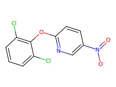 2-(2,6-Dichlorophenoxy)-5-nitropyridine structure