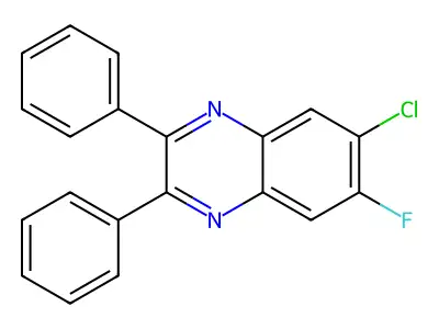 6-Chloro-7-fluoro-2,3-diphenylquinoxaline structure