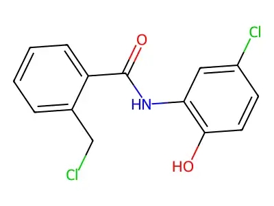 N-(5-chloro-2-hydroxyphenyl)-2-(chloromethyl)benzamide structure