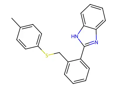 2-[2-[[(4-Methylphenyl)thio]methyl]phenyl]-1H-benzimidazole structure