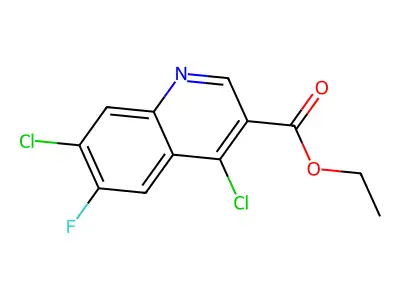 Ethyl 4,7-dichloro-6-fluoroquinoline-3-carboxylate structure