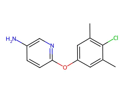 6-(4-Chloro-3,5-dimethylphenoxy)pyridin-3-amine structure