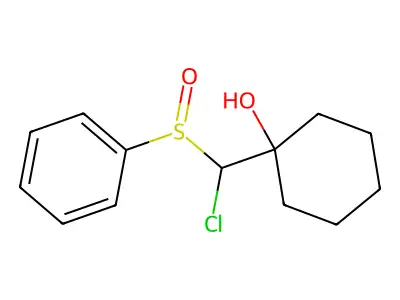Cyclohexanol, 1-[chloro(phenylsulfinyl)methyl]- structure