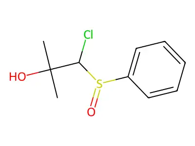 1-(Benzenesulfinyl)-1-chloro-2-methylpropan-2-ol structure